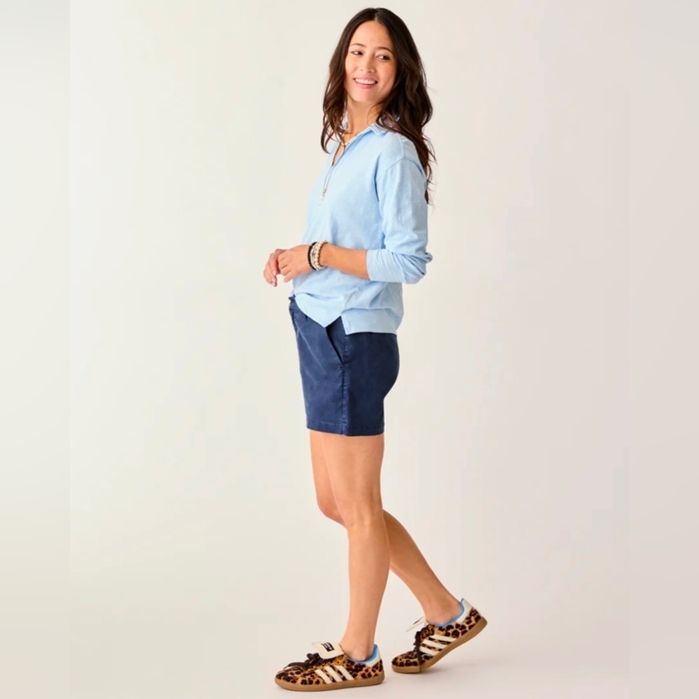 Size 10 Carve Designs Navy Sausalito Shorts With Pockets - Picture 2 of 7